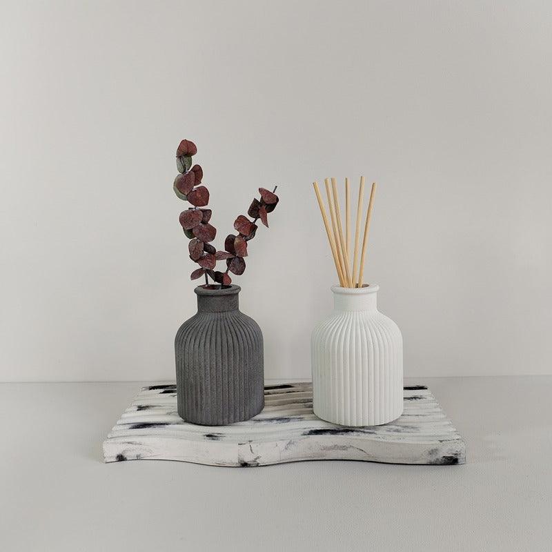 Bandeja Olas de Cemento 2x25x11.5 cm Marmól Negro - VIRTUAL MUEBLES