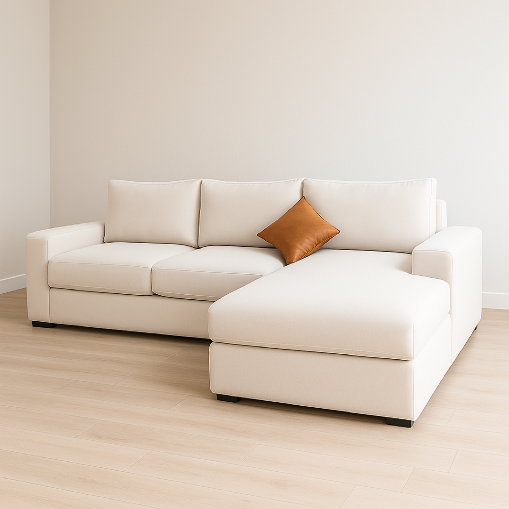 SECENL11385 Sofá en L Derecho Zion Poliéster anti fluidos Beige_02