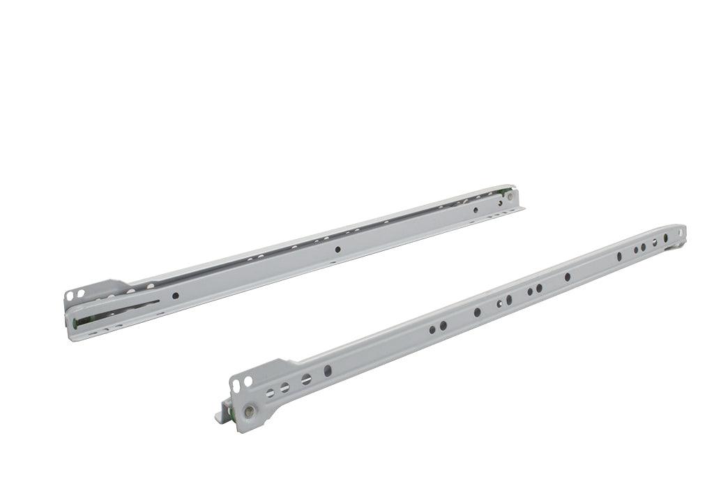 Corredera de cajón sencilla 400mm, color blanca - VIRTUAL MUEBLES