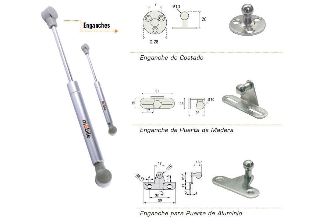 Brazo neumático estándar 100 newtons - VIRTUAL MUEBLES