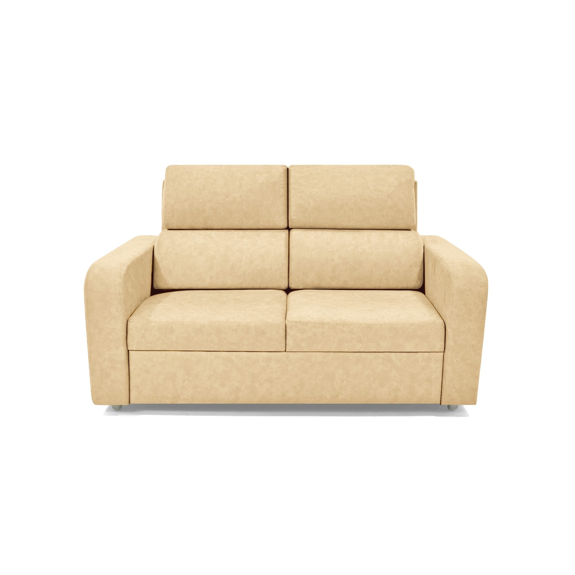 Sofa Bary 2 Puestos Tela Beige